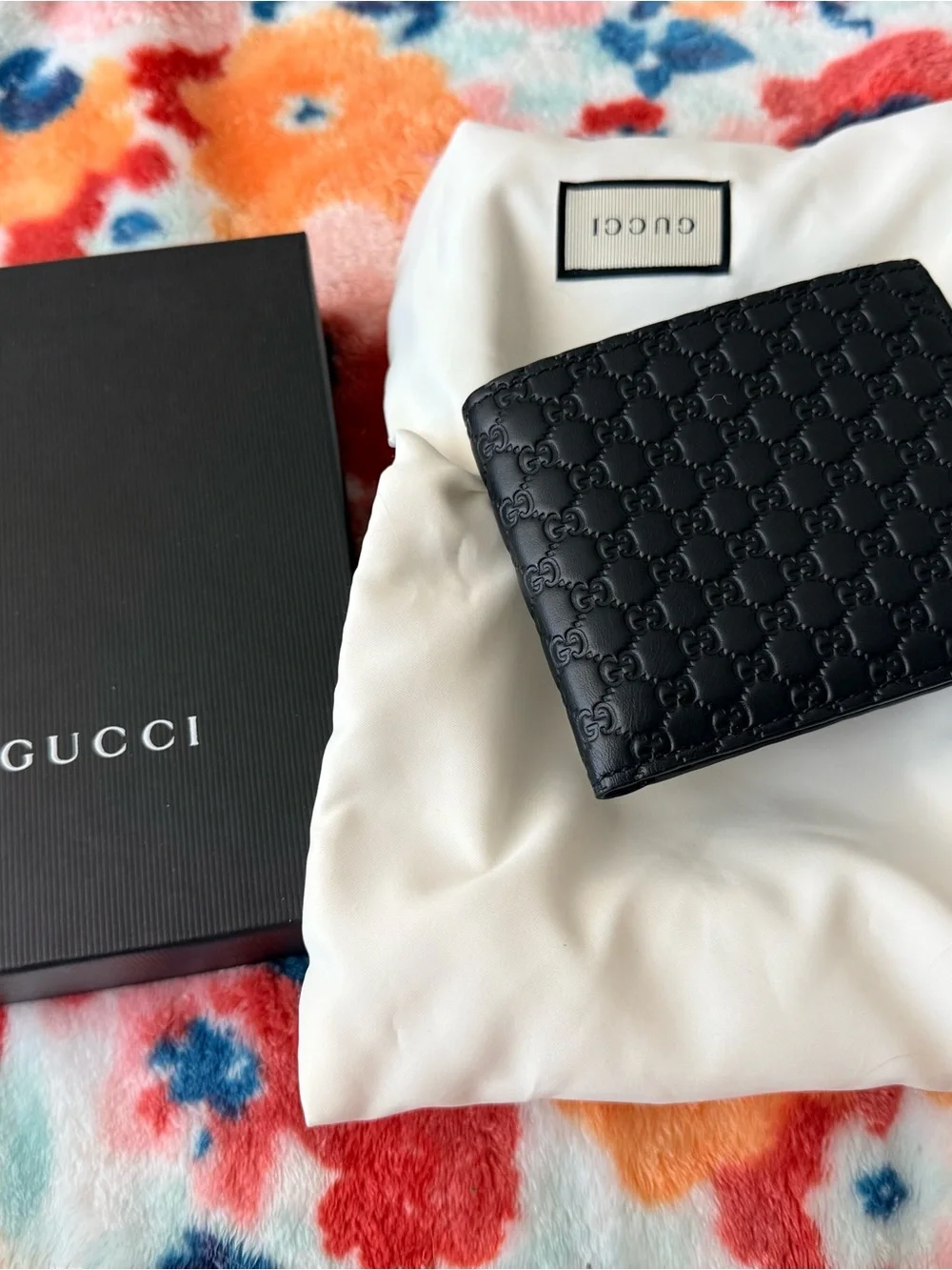 MICROGUCCISSIM A GG LOGO LEATHER COIN WALLET